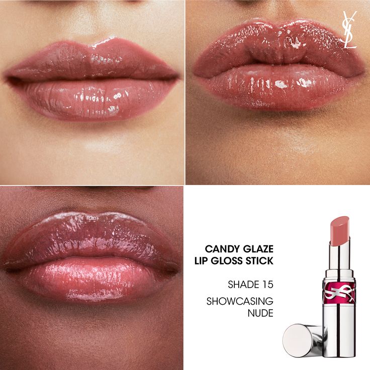 Lip Glaze, Glassy Shine, Vitamin E, Medium Coverage, Jelly Lip Gloss, Juicy Color, Hydrating Balm Type Lip Gloss Stick What it is This jelly lip gloss stick provides the glassy shine of a gloss with the care of a balm. This non-sticky formula melts on lips for more moisturized, juicy looking lips. What it does Treat your lips to juicy color, glassy shine, and balmy hydrating care. Candy Glaze Lip Gloss Stick is infused with hyaluronic acid & pomegranate for plumper, more moisturized lips. Candy Ysl Candy Glaze, Tint And Shade, Luxury Lip Gloss, Jelly Gloss, Lip Gloss Stick, Jelly Lip Gloss, Beauty Gift Set, Moisturized Lips, Lip Balm Stick