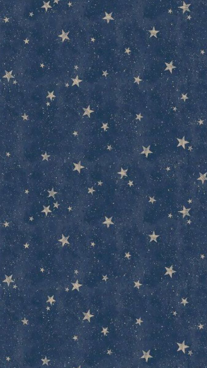 a dark blue background with white stars on the top and bottom half of it,