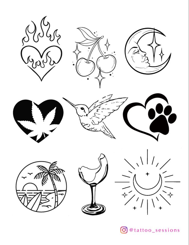 Tattoo flash sheet cool art design Tat Stencils, Tato Flash, Basic Tattoos, Beginner Tattoos, Petit Tattoo, Cool Tattoo Drawings, Tattoos Mandala, Sharpie Tattoos, Small Pretty Tattoos