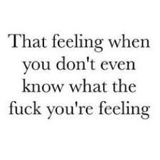 a quote that says, that feeling when you don't even know what the f k