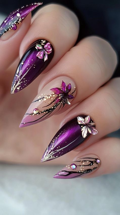 Gothic Nails, Nail Art Techniques, Blue Nail Designs, Nail Designs Glitter, Halloween Nail Art, Luxury Nails, Nail Designs Spring, Classy Nails, Beautiful Nail Art