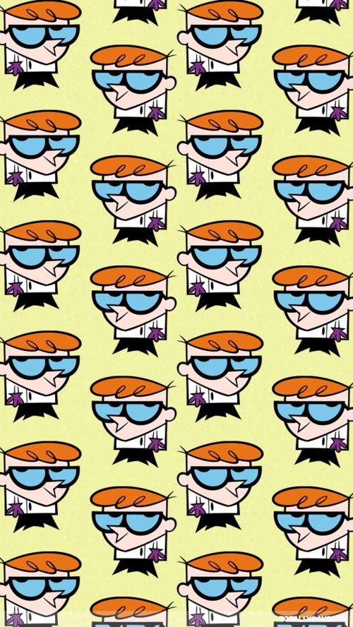 an image of cartoon characters with different facial expressions on the same wallpaper, and one is