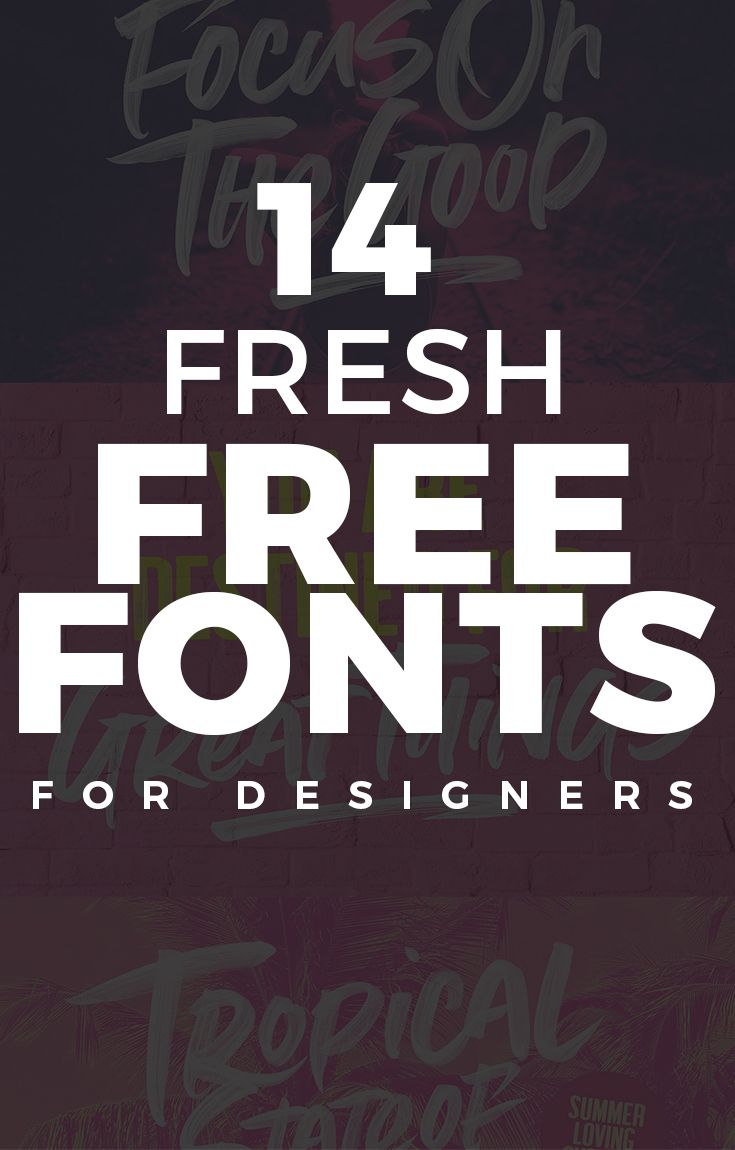 four different font styles with the words fresh free font for designers in white and black