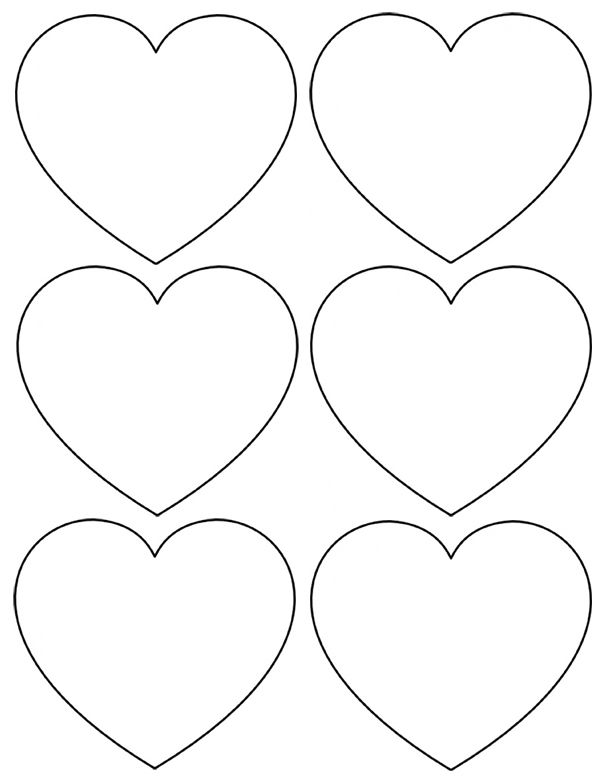 four hearts cut out into the shape of each other