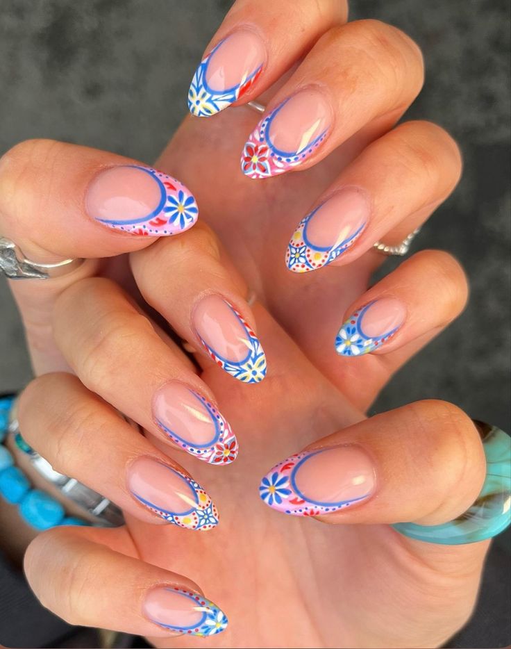 Summery Nails, Cute Gel Nails, Vacation Nails, Beach Nails, Manicure Y Pedicure, Dream Nails, Fire Nails, Funky Nails, Pretty Acrylic Nails