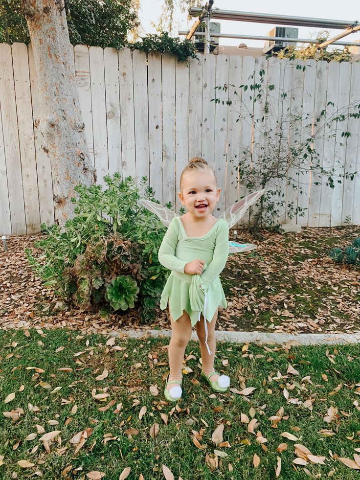 Toddler Disney Princess Costume, Toddler Tinker Bell Costume, Tinker Bell Toddler Costume, Homemade Tinkerbell Costume, Tinkerbell Family Costume Ideas, Diy Tinkerbell Costume Toddler, Tinker Bell Family Costume, Tinkerbell Family Costume, Diy Tinkerbell Costume Kids