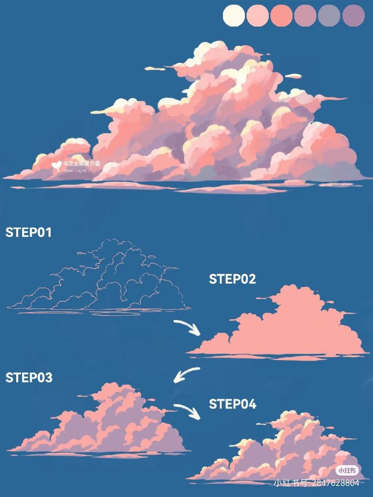 tutorial on drawing clouds الفن الرقمي, Istoria Artei, Concept Art Tutorial, Seni Dan Kraf, Digital Art Beginner, Digital Painting Tutorials, Cloud Painting, Diy Canvas Art Painting, Art Tutorial