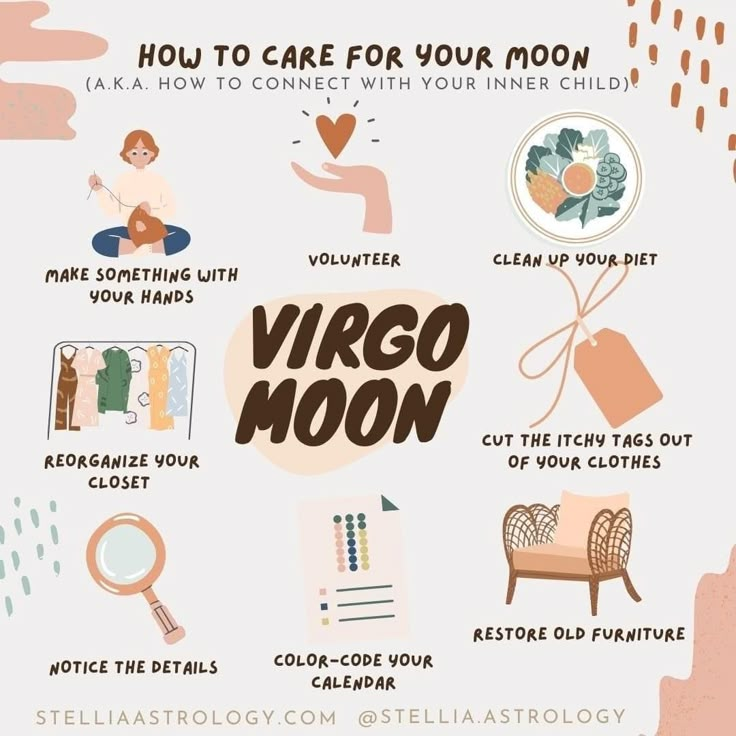 how to care for your moon info graphic by stella stolla astrologia