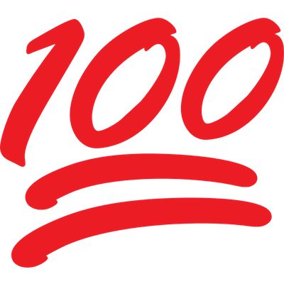 a red sign with the words 100 on it