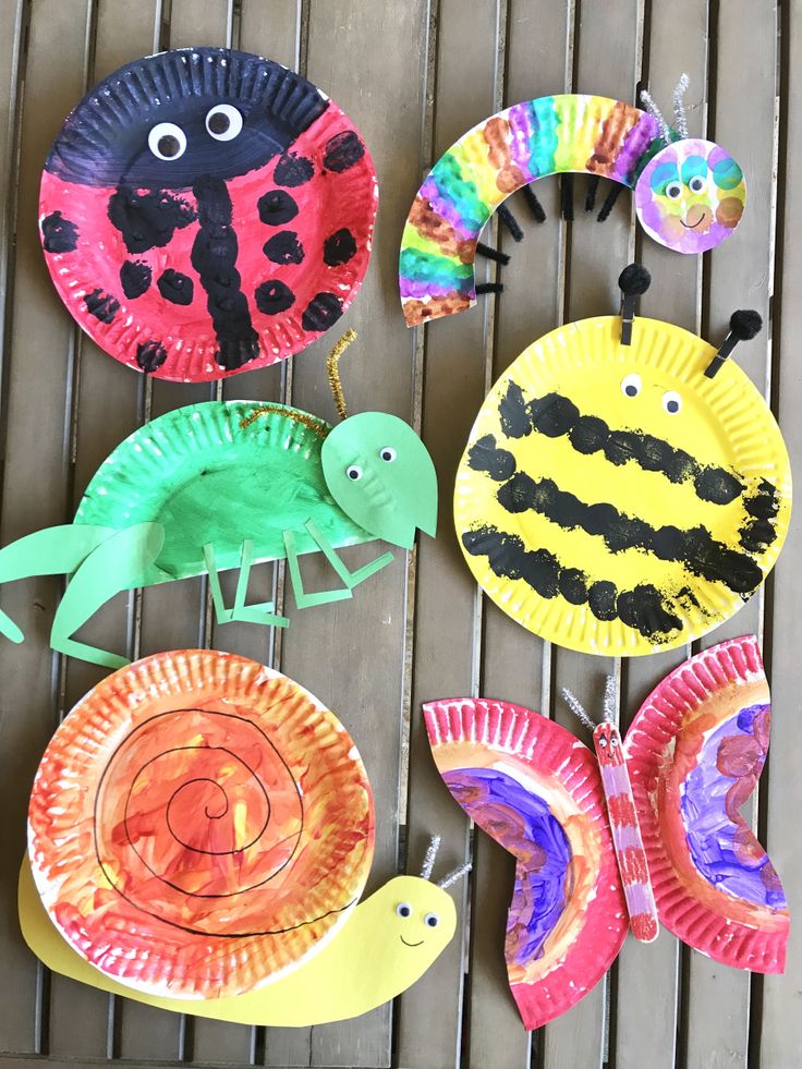 paper plate crafts for kids that look like bugs and caterpillars