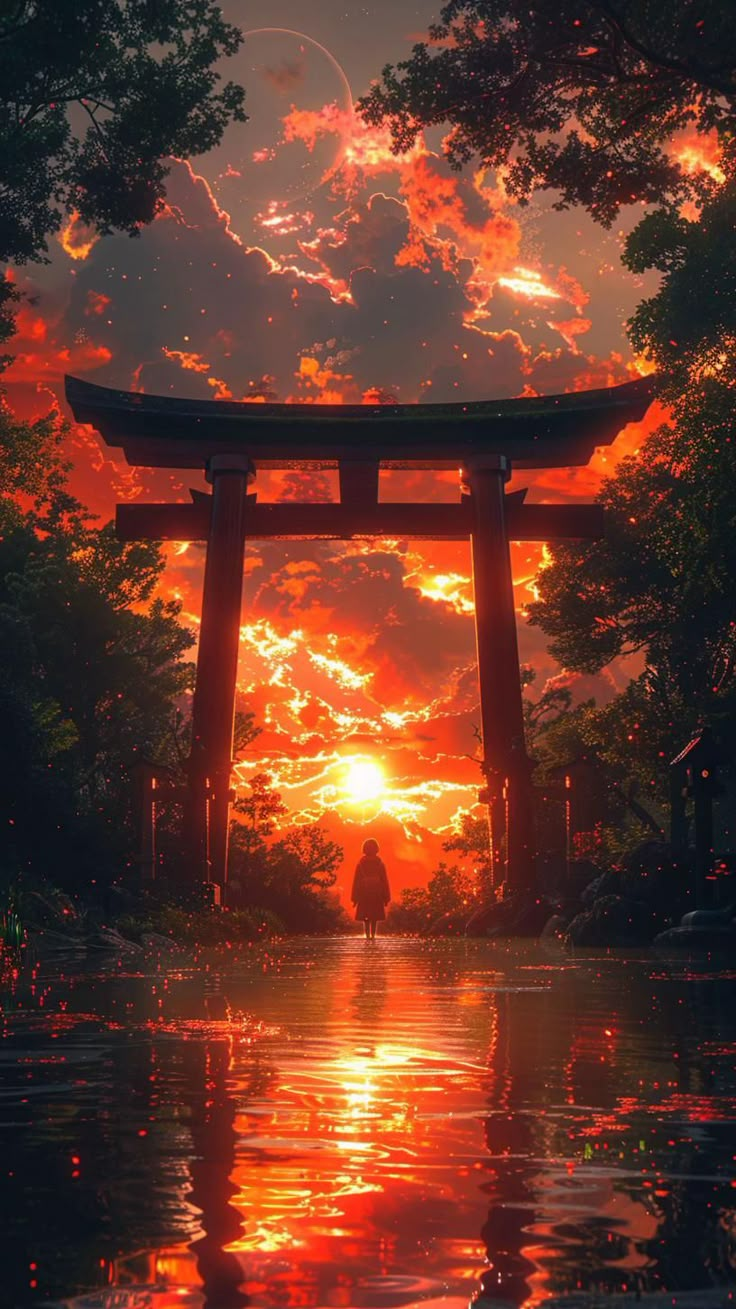 Japanese Fantasy Landscape, Galaxy Artwork, Japanese Scenery, Doflamingo Wallpaper, Japanese Art Samurai, Quiet Beauty, The Whispers, Dreamy Artwork, 1080p Anime Wallpaper