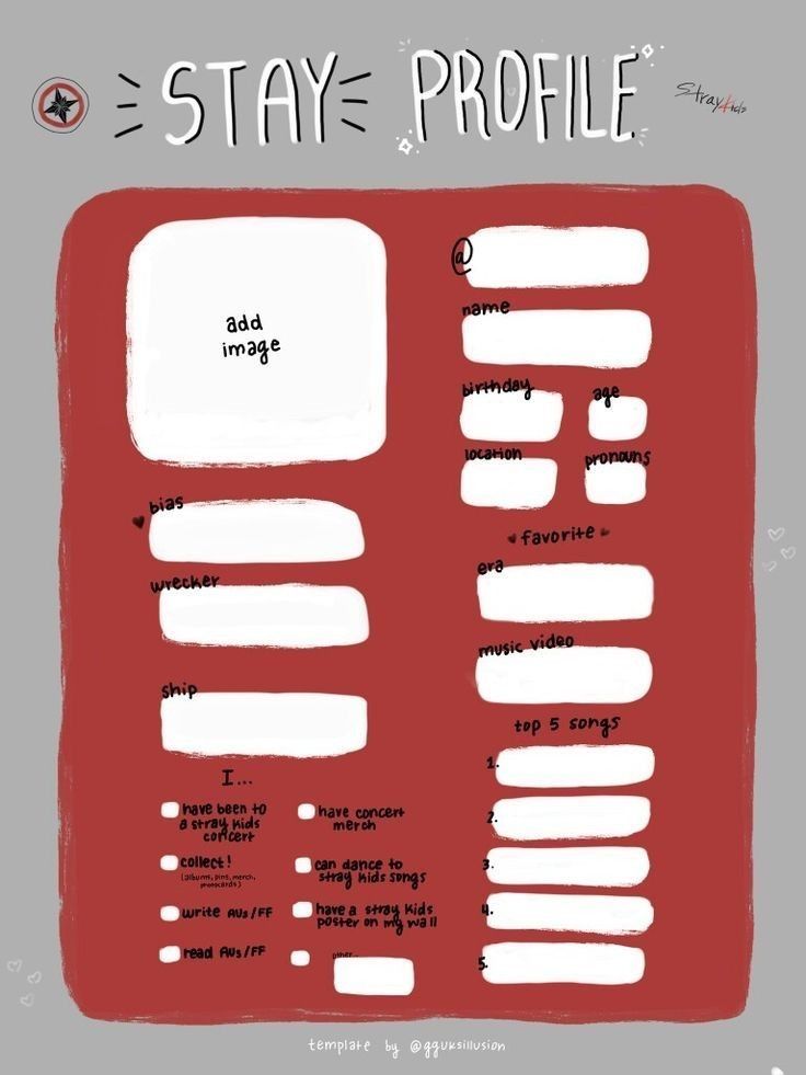 a red and white poster with the words stay - profile on it's side