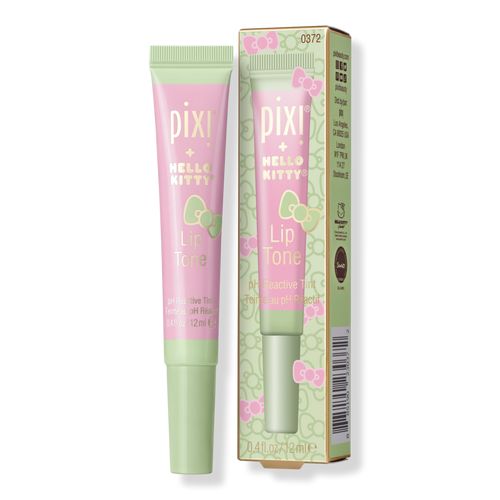 Pixi + Hello Kitty Lip Tone pH Reactive Tint - Pixi | Ulta Beauty Pixi Hello Kitty, Meliodas And Elizabeth, Kitty Makeup, Hello Kitty Makeup, Hello Kitty Clothes, Ph Level, Rosehip Seed Oil, Lips Shades, Hello Kitty Items