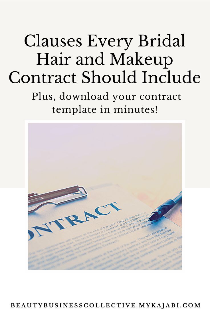 Makeup Contract, Wedding Contract, Bridal Hairstylist, Bridal Business, Contract Template, Wedding Business, Bride Makeup, Hair Studio, Bridal Hair And Makeup