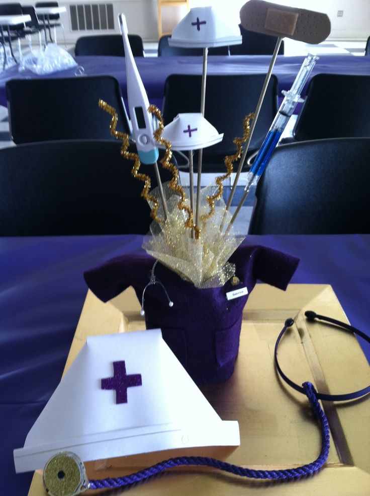 an arrangement of medical supplies on a table