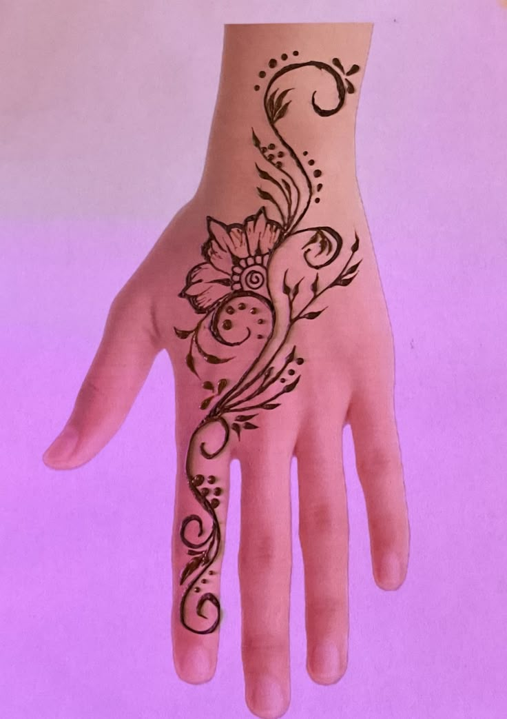 a hand with a henna tattoo on it