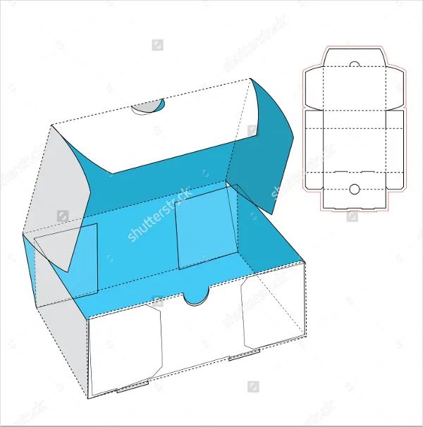 an open box with the lid cut out