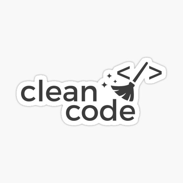 a sticker that says clean code