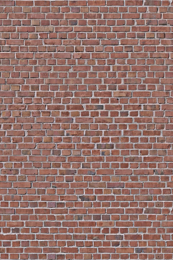 a red brick wall is shown with no mortar