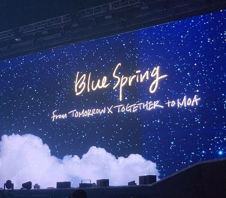 the stage is set up for blue spring