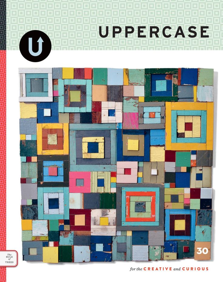 the cover of uppercase magazine with an image of squares and rectangles on it