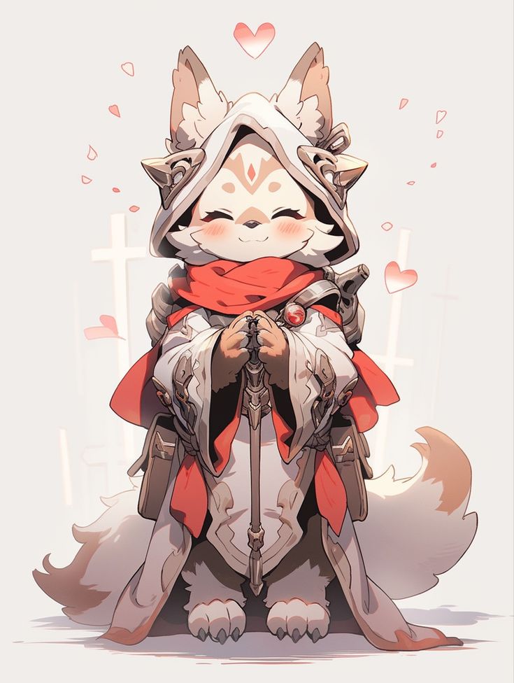 Fox X Wolf, Pets Illustration, White Mage, Knights Hospitaller, Wolf Character, Fox Pictures, Fox Face, Animal Character, Fox Art