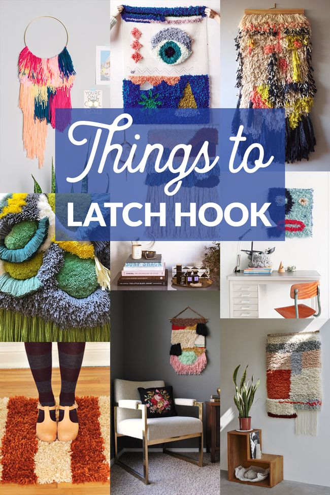 a collage of pictures with the words things to latchhook