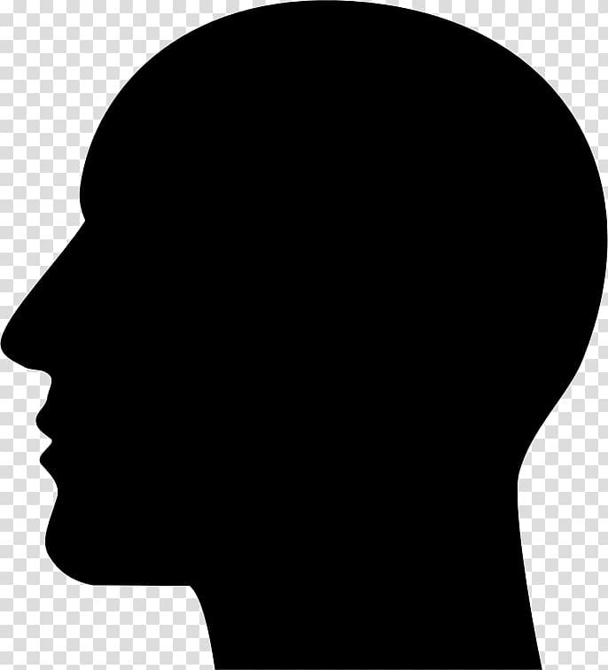 a black and white silhouette of a man's head