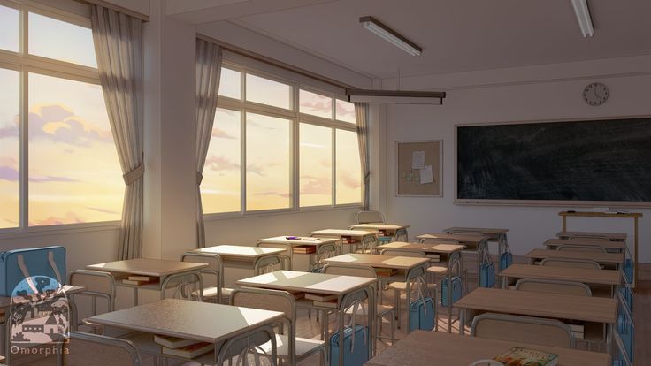 an empty classroom with desks and chairs