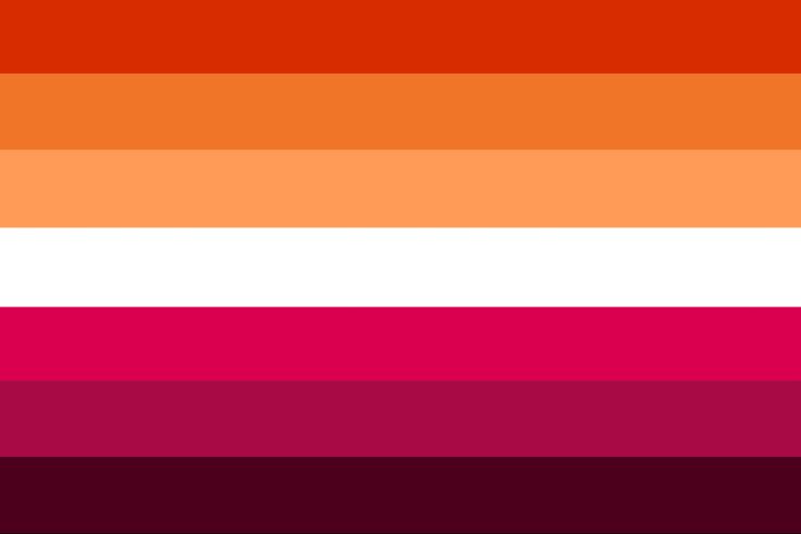 an image of a rainbow flag with the colors red, orange, yellow and purple