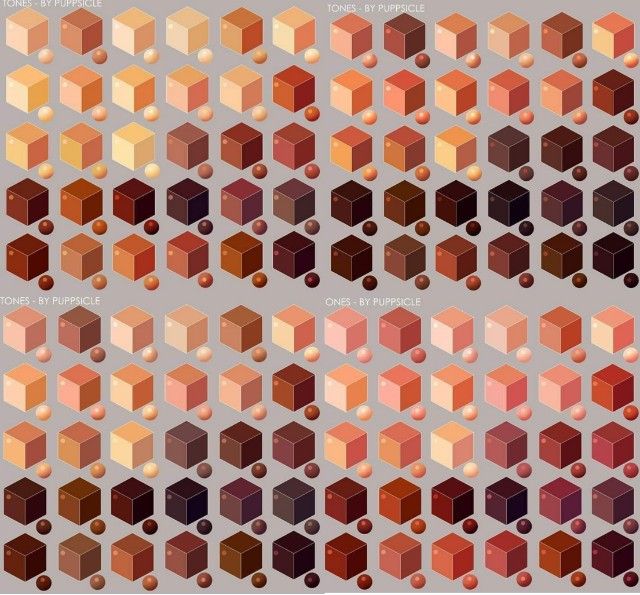 an abstract pattern made up of cubes and dots in shades of orange, pink, yellow