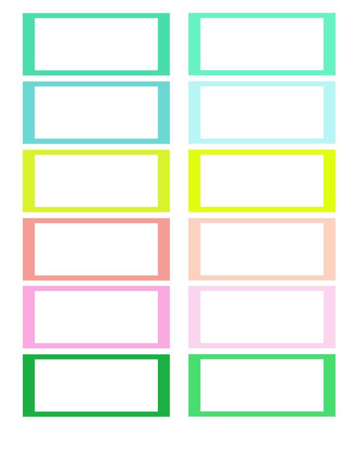 four different colored rectangles are arranged in the same pattern