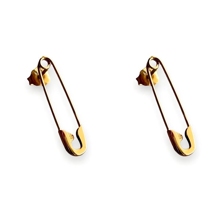 This is a pair of Gold Safety Pin Stud Handmade Statement Earrings which are 1 Inch long and the weight is 1.7 gr. I hallmark all the items. Here is some details of the item: Gold-Glossy finish-Hand made-Hallmarked. The Gold Safety Pin Earrings are shipped in a really nice gift box. Here is some general information about gold carat: There are several carats available for gold. The carat is the gold content of the metal. The carat measures the proportion of pure gold mixed with other metal alloy Pin Earrings, Safety Pin Earrings, Pure Gold, Safety Pin, Earring Gifts, Jewelry Earrings Studs, Handmade Earrings, Statement Earrings, Hallmark