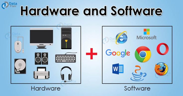 hardware and software are shown in this graphic