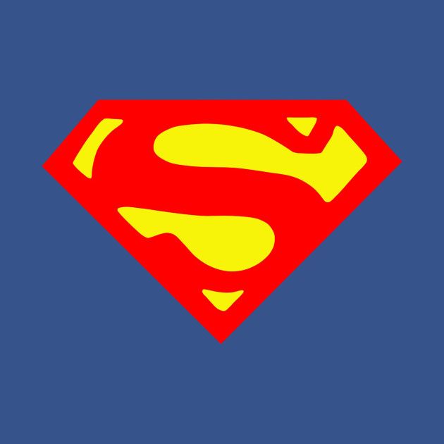 a superman logo on a blue background