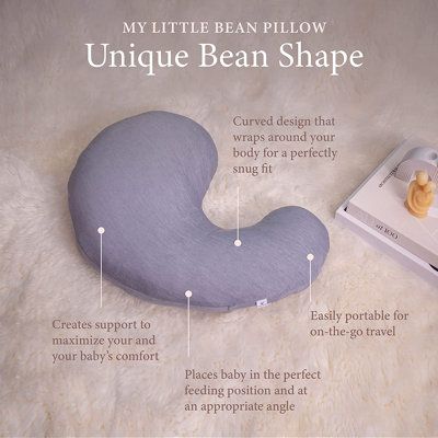 an info sheet describing how to use the unique bean shape for your baby's bed