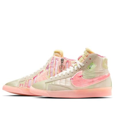 Celebrate the Spring Festival in style with the Nike Blazer Mid Rebel, featuring a vibrant Coconut Milk, Pink Tint, and green colorway inspired by traditional Chinese art. This mid-top silhouette boasts a durable leather and textile upper, an oversized Swoosh logo, and an asymmetrical lacing system for a unique look. The comfortable foam midsole and rubber outsole provide support and traction, making these sneakers perfect for any occasion. (SNKR/Skate/Mid Top/Women's/Non-Slip/Wear-resistant) Festival Shoes, Preppy Shoes, Nike Blazer Mid, Nike Blazers Mid, Cute Nike Shoes, Cute Nikes, Blazer Mid, Swag Shoes, Nike Blazer