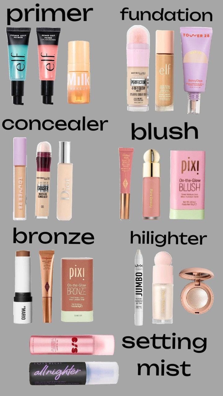 Milk Makeup Concealer, Makeup To Ask For Christmas, Milk Aesthetic, Makeup Routine Guide, Elf Concealer, Makeup Bronze, Boots Makeup, Elf Primer, Light Skin Makeup