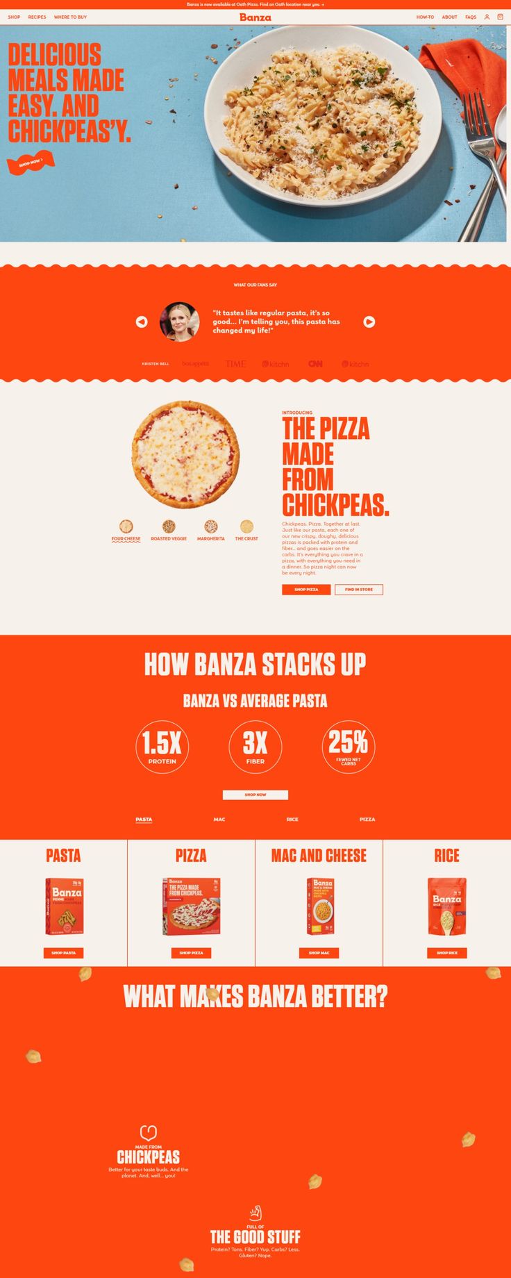 the website for pizza hut is displayed on an orange and white background