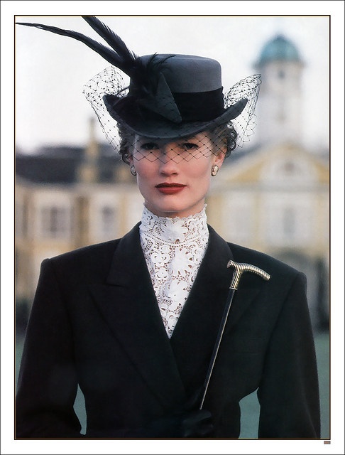 Vogue: September 1989 Regal Aesthetic, 1940s Suit, Riding Habit, Equestrian Events, Travel Preparation, Equestrian Chic, Victorian Hats, Riding Hats, Equestrian Outfits