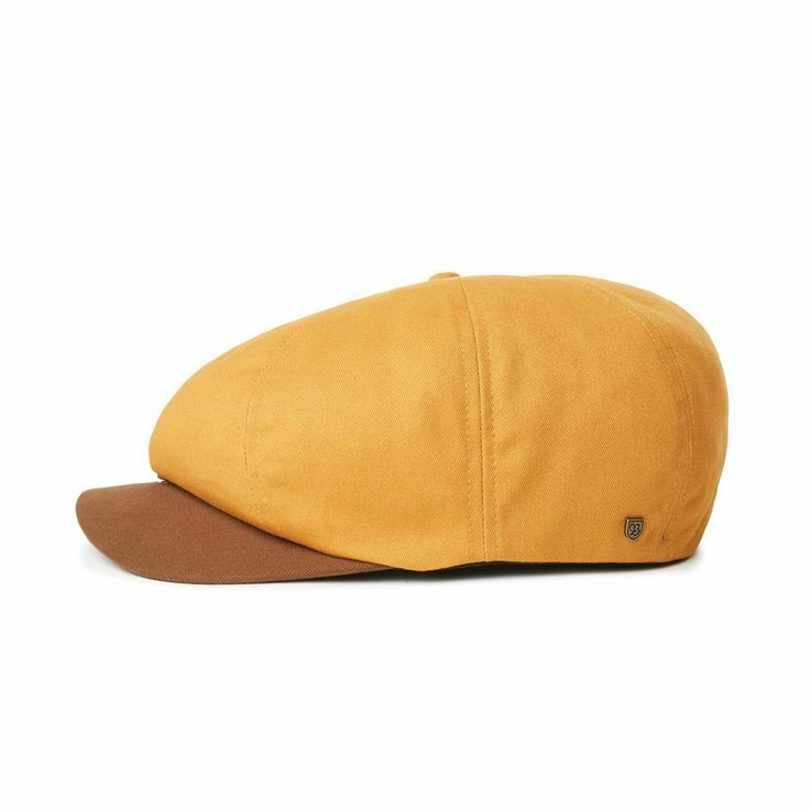 Brand New with Tags Brixton Report Snap Cap  Size Medium Color Mustard/Brown Unisex Mixed fabrics Metal 8 mm B-Shield pin Color: Mustard/Brown Casual Brown Brimmed Beret, Classic Brown Beret With Curved Brim, Classic Brown Beret With Short Brim, Adjustable Brimmed Brown Beret, Adjustable Brown Brimmed Beret, Classic Adjustable Beret For Outdoor, Music Culture, Three Friends, Mesh Cap