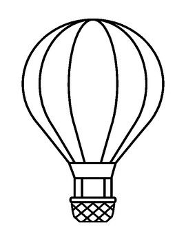 a hot air balloon is shown in black and white, with the word love written on it