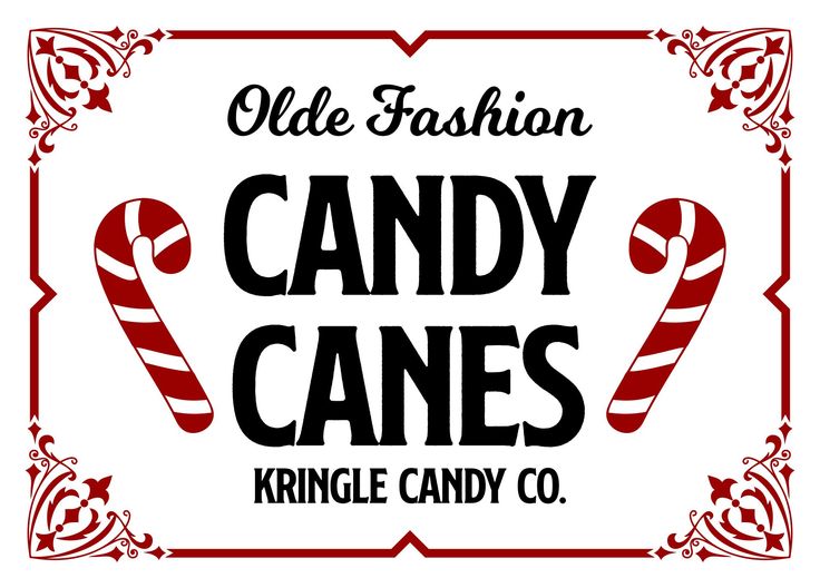 the old fashion candy canes logo