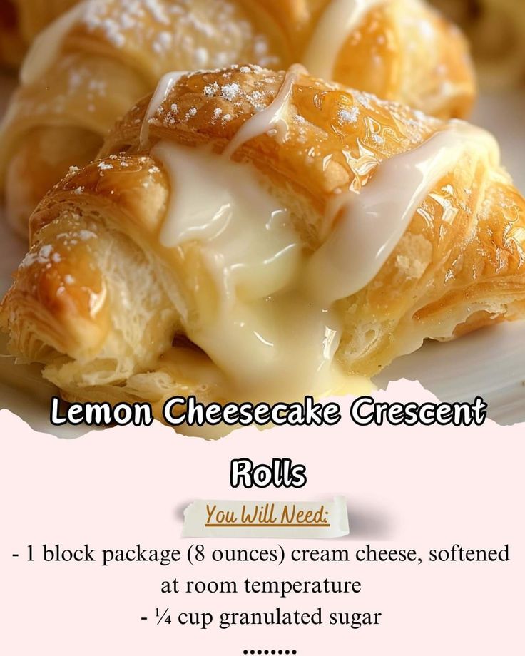 a recipe for lemon cheesecake crescent rolls