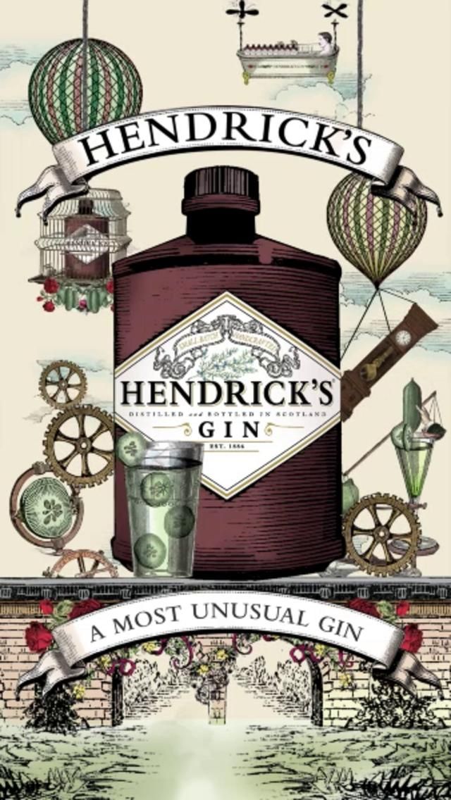 an advertisement for hendirick's gin