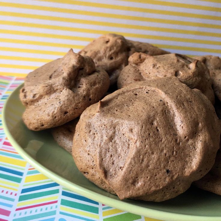 some cookies are on a plate and ready to be eaten