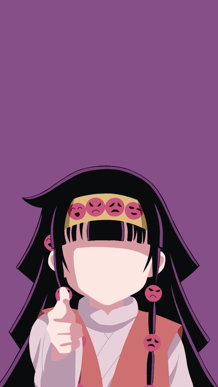 an anime character with long black hair wearing a mask and holding a knife in her hand