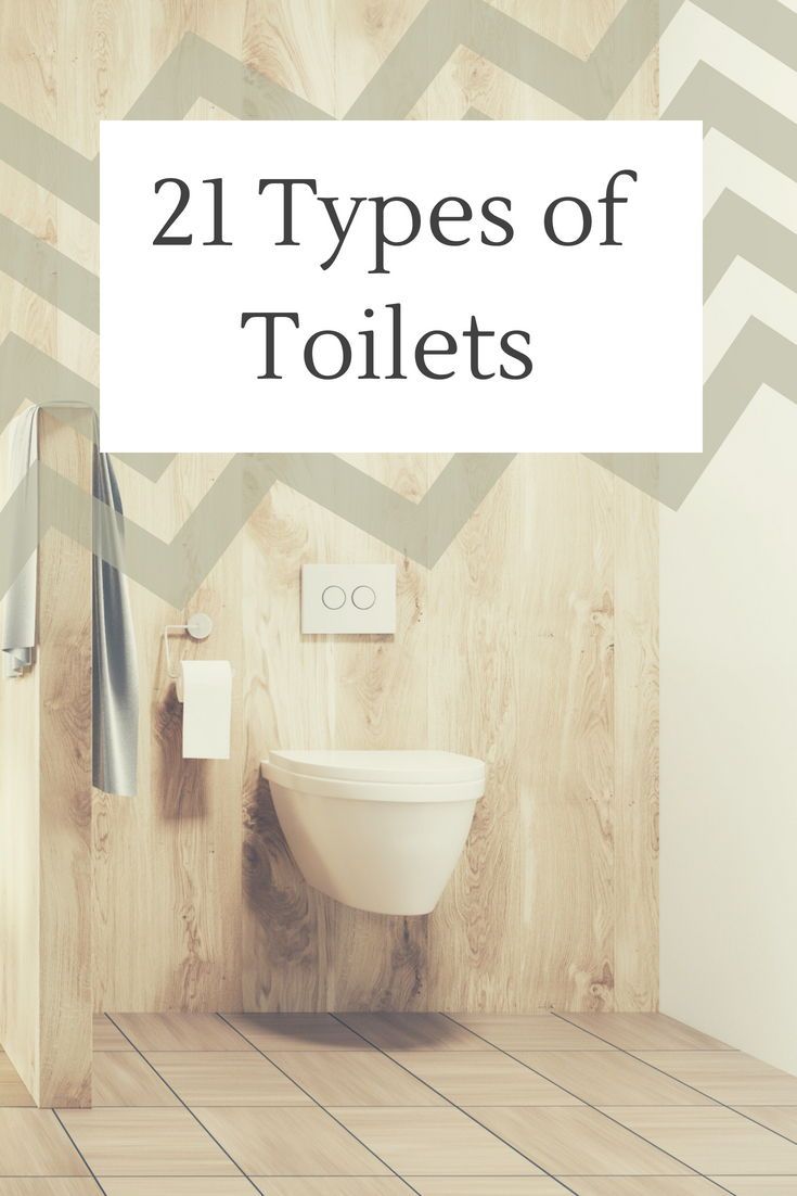 there are two types of toilets in this bathroom with the words, 21 types of toilets