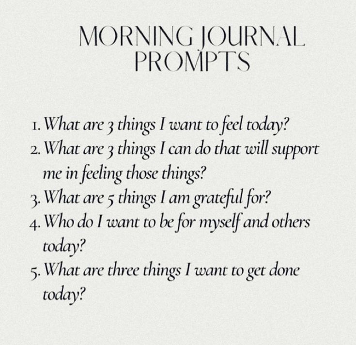 a poem written in black and white with the words'morning journal prompts '