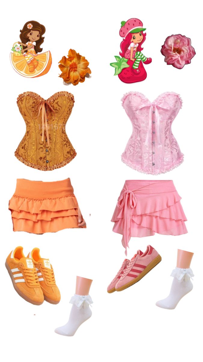 several different types of clothes and shoes for dolls